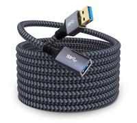 Hisatey USB Extension Cable 20 ft- USB3.0 Extension Cable,Durable Braided Design Type A Male to Female USB Extender for Printer,Keyboard,Mouse,Flash Drive