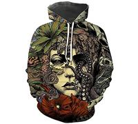 Hisayhe Trippy Hoodie Novelty Psychedelic Fashion Hooded Sweatshirt Pullover, Colour2, M
