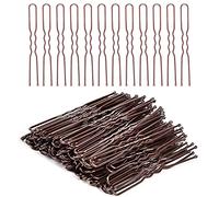 Hiscate Brown Hair Pins,Bobby Pins U shape Hair Bun Pins Bun Pins Hair Clips Hair Grips for Women Hair Styling Pins 50 Pieces Ideal for All Hair Types (6 cm/2.36 Inch)