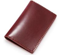 HISCOW Men's Slim Full Grain Leather Business Card Holder, Veg-Tanned Espresso, One Size, Minimalist