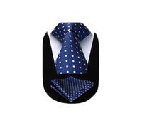 HISDERN 63 Inch Mens Ties Extra Long Tie and Pocket Square | 160cm Length，Various Types of Knotted Neckties，Perfect for Big and Tall，Necktie and Handkerchief，Formal，Wedding，Business，XL