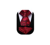 HISDERN 63 Inch Mens Ties Extra Long Tie and Pocket Square | 160cm Length，Various Types of Knotted Neckties，Perfect for Big and Tall，Necktie and Handkerchief，Formal，Wedding，Business，XL