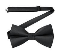 HISDERN Black Bow Ties for Men Pre-Tied Adjustable Mens Bow Ties Wedding Bowtie Formal Party