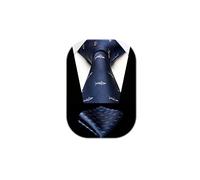 HISDERN Men's Animal Pattern Ties Wedding Tie Handkerchief Fashion Print Business Necktie & Pocket Square Set