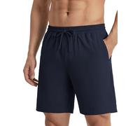 HISDERN Mens Navy Blue Casual Shorts Quick Dry Summer Shorts for Men with Elasticated Waist and Pockets for Sports Running S