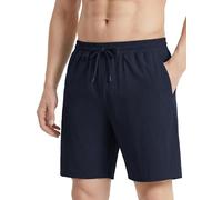 HISDERN Mens Navy Blue Casual Shorts Quick Dry Summer Shorts for Men with Elasticated Waist and Pockets for Sports Running L