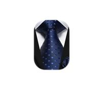HISDERN Men's Navy Blue Tie Polka Dot Ties and Pocket Square Set Formal Classic Elegant Necktie & Handkerchief for Business Wedding Party