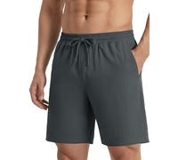 HISDERN Mens Sports Shorts Dark Grey Quick Dry Running Gym Shorts with Drawstring and Pockets Lightweight Breathable for Training Workout Jogging L