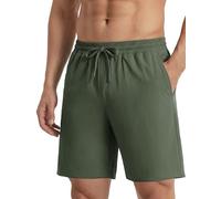 HISDERN Sports Shorts Men Olive Green Quick Dry Running Gym Shorts with Drawstring and Pockets Lightweight Breathable for Training Workout Jogging L