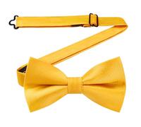 HISDERN Yellow Bow Ties for Men Adjustable Tuxedo Formal Pre Bowtie for Wedding Party