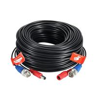 Hiseeu 30M/100 Feet BNC Video Power Cable Security Camera Cable for CCTV Surveillance DVR System Installation, 2-in-1 BNC Video Power Cables Extension Wire Cord with Free BNC RCA Connector