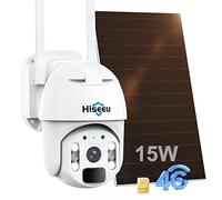 Hiseeu 3G/4G LTE Security Camera NO WIFI,2K 360° Solar PTZ Battery Camera，Solar Powered Wireless CCTV Camera System,IP66 Waterproof,PIR Motion Sensor, Color Night Vision,2-Way Talk,SIM Card Included