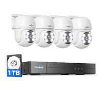 Hiseeu 3K 360° View Wired CCTV Camera System, 8 Channel DVR with 1TB HDD | 4x 3K Outdoor Security Cameras, Colour Night Vision, Human & Vehicle Detection, Remote Access & App Alerts，IP66