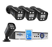 Hiseeu 5MP Wired CCTV Camera Security System Outdoor, 8 Channel DVR with 1TB Hard Drive 4x 5MP Security Cameras, Plug and Play, Human Detection&Remote Access, Email & APP Alert