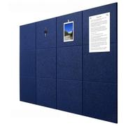 Hiseng 12 Pack Acoustic Wall Panels Self Adhesive Minimalist Sound Proofing Panels High Density Felt Acoustic panels for Walls 30x30cm for Home Office Recording Studio Bedroom (Navy Blue,30x30cm)
