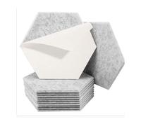 Hiseng 12 Pack Acoustic Wall Panels Self Adhesive Sound Proofing Panels High Density Felt Acoustic panels for Walls 30x30cm for Office Bedroom Recording Studio Home, Nordic Style (Light gray,30x30cm)