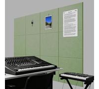 Hiseng 12PC Cork Boards for Walls Self Adhesive, Large Felt Cork Boards for Walls Absorbing Panels Sound Proofing Panels for Recording Studio, Game Room, Offices (23 Sage Green,30 * 30cm)