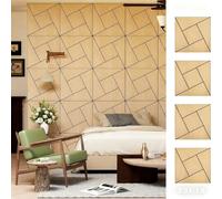 Hiseng 16PC Cork Boards for Walls Self Adhesive, Large Felt Cork Boards for Walls Absorbing Panels Sound Proofing Panels for Recording Studio, Game Room, Offices (V23 Beige,30x30cm)