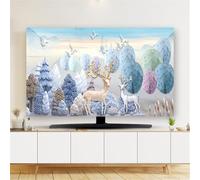 Hiseng 2025 TV Protector Cover, Dust Cover for 32" to 80" TV Dust-Proof TV/PC Display Protector Screen Cover Indoor Living Room Decoration (Deer,40-43inch)