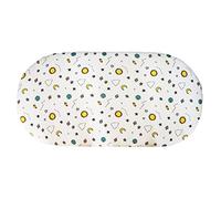 Hiseng Baby Crib Fitted Sheets, Microfiber Cot Mattress Bassinet Sheets Mattress Protector Nursery Bedding for Boys and Girls, Soft Breathable Durable - Cartoon Animal Fruit (Moon,82x41cm)