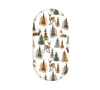 Hiseng Baby Crib Fitted Sheets Microfiber Cot Mattress Bassinet Sheets Mattress Protector Nursery Bedding for Boys and Girls, Soft Breathable Durable - Plant Animal (Deer,82x41cm)