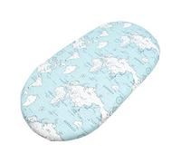 Hiseng Baby Crib Fitted Sheets, Microfiber Cot Mattress Bassinet Sheets Mattress Protector Nursery Bedding for Boys and Girls, Soft Breathable Durable - Nordic Plant (Graffiti,82x41cm)