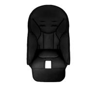 Hiseng Baby Dining Chair Cover PU Leather Baby High Chair Cover, Baby High Chair Cushion Cover Universal Comfortable Padding Seat Cover Solid Color for Kids Children Boys Girls (One Size,Black)