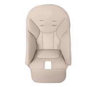 Hiseng Baby Dining Chair Cover PU Leather Baby High Chair Cover, Baby High Chair Cushion Cover Universal Comfortable Padding Seat Cover Solid Color for Kids Children Boys Girls (One Size,Beige)