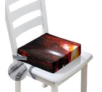 Hiseng Baby Toddler Booster Seat Cushion for Dining Chair, Cosmic Planet Pattern Kids Heightening Cushion High Chair Feeding Seat Travel Portable Dining Chairs Pad (Red Starry Sky,16x16x4 in)