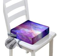 Hiseng Baby Toddler Booster Seat Cushion for Dining Chair, Cosmic Planet Pattern Kids Heightening Cushion High Chair Feeding Seat Travel Portable Dining Chairs Pad (Light Purple,13x13x3 in)