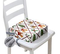 Hiseng Baby Toddler Booster Seat Cushion for Dining Chair, Creative Christmas Kids High Chair Heightening Cushion Feeding Seat Travel Portable Dining Chairs Pad (Little Bells,13x13x3 in)