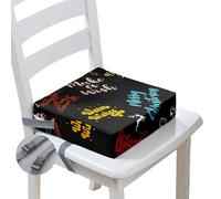 Hiseng Baby Toddler Booster Seat Cushion for Dining Chair, Creative Christmas Kids High Chair Heightening Cushion Feeding Seat Travel Portable Dining Chairs Pad (Merry Christmas 2,13x13x3 in)