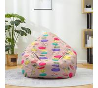 Hiseng Bean Bag Chair Cover No Filler 3D Easter Bean Bag Cover Only Samll Medium Large Washable Soft Lazy Sofa Bed Cover Storage Beanbag for Adult Kids Teen Living Room Bedroom (Flowers,70x80cm)
