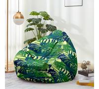 Hiseng Bean Bag Chair Cover No Filler 3D Plant Bean Bag Cover Only Samll Medium Large Washable Soft Lazy Sofa Bed Cover Storage Beanbag for Adult Kids Teen Living Room Bedroom (Graffiti,100x120cm)