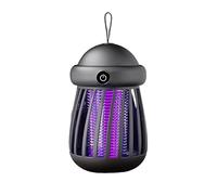 Hiseng Bug Zapper Outdoor,UV Electric Mosquito Killer Lamp,2-in-1 Dual-Light Mode Mosquito Light,for Garden Patio BBQ Camping Backyard (Gray,9.5x15CM)