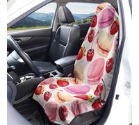 Hiseng Car Seat Cover Sweat Towel, Fruits Print Reusable Microfiber Absorbent Towel Carseat Protector, Universal Slip-on Car Seat Covers for Gym Workout, Running, Swimming, Beach (Cherry)