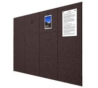 Hiseng Cork Boards for Walls Self Adhesive, Large Felt Cork Boards for Walls Absorbing Panels Sound Proofing Panels for Recording Studio, Game Room, Offices, School & Home (10 Reddish Brown,30x30cm)