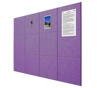 Hiseng Cork Boards for Walls Self Adhesive, Large Felt Cork Boards for Walls Absorbing Panels Sound Proofing Panels for Recording Studio, Game Room, Offices, School & Home (31 Dark Purple,30x30cm)