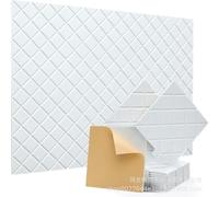 Hiseng Cork Boards for Walls Self Adhesive, Large Felt Cork Boards for Walls Absorbing Panels Sound Proofing Panels for Recording Studio, Game Room, Offices, School & Home (B23 White,30x30cm)