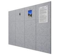 Hiseng Cork Boards for Walls Self Adhesive, Large Felt Cork Boards for Walls Absorbing Panels Sound Proofing Panels for Recording Studio, Game Room, Offices, School & Home (13 Gray,30x30cm)
