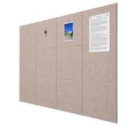 Hiseng Cork Boards for Walls Self Adhesive, Large Felt Cork Boards for Walls Absorbing Panels Sound Proofing Panels for Recording Studio, Game Room, Offices, School & Home (32 Khaki,30x30cm)
