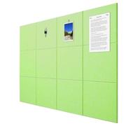 Hiseng Cork Boards for Walls Self Adhesive, Large Felt Cork Boards for Walls Absorbing Panels Sound Proofing Panels for Recording Studio, Game Room, Offices, School & Home (21 Grass Green,30x30cm)