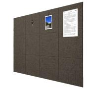Hiseng Cork Boards for Walls Self Adhesive, Large Felt Cork Boards for Walls Absorbing Panels Sound Proofing Panels for Recording Studio, Game Room, Offices, School & Home (11 Greenish Brown,30x30cm)