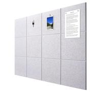 Hiseng Cork Boards for Walls Self Adhesive, Large Felt Cork Boards for Walls Absorbing Panels Sound Proofing Panels for Recording Studio, Game Room, Offices, School & Home (2 Light Camel,30x30cm)