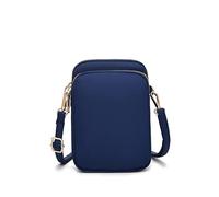 Hiseng Cross Body Bag Women,Crossbody Phone Bag With Adjustable Strap and Card Slots,Solid Color Women Zipper Versatile Phone Bag,Small Coin Purse Handbag Shoulder Bag (Navy Blue)