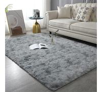 Hiseng Extra Soft Indoor Area Rug, Fashion Fluffy Long Carpet Living Room Shaggy Nursery Kids Playing Mat For Bedroom,Kidsroom,Living Room (140x200cm,Aqua grey)