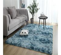 Hiseng Extra Soft Indoor Area Rug, Modern Fluffy Long Carpet Living Room Shaggy Nursery Kids Playing Mat Bedroom Dining Room Floor Mat Home Decor (40x60CM,Dark blue)
