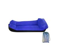 Hiseng Inflatable Lounger Air Sofa, Inflatable Sofa Portable Waterproof Anti-Air Leaking Lazy Bag Air Sofa Inflatable Couch Chair for Outdoor Camping Beach Colorful (Navy Blue,200x70cm)