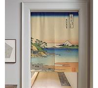 Hiseng Japanese Noren Curtain Long Type Door Tapestry for Home Decoration, Bedroom Kitchen Restaurant Bathroom Doorway Curtain, Toilet Partition Hanging Curtain (landscape,85x180cm)