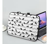 Hiseng Laptop Bag 10-17 Inch Laptop Handbags for Business Office School, Musical Notation Laptop Case Laptop Sleeve with Zippered Laptop Bags (12",Puppies)